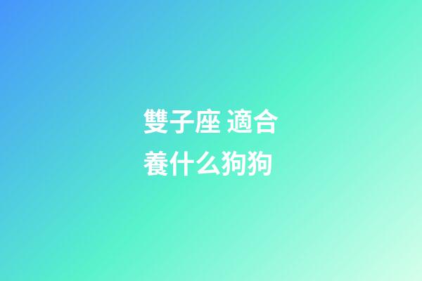雙子座 適合養什么狗狗